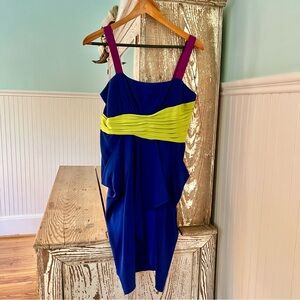 Malandrino Designer Color-block Cocktail Dress Size 8 NWT